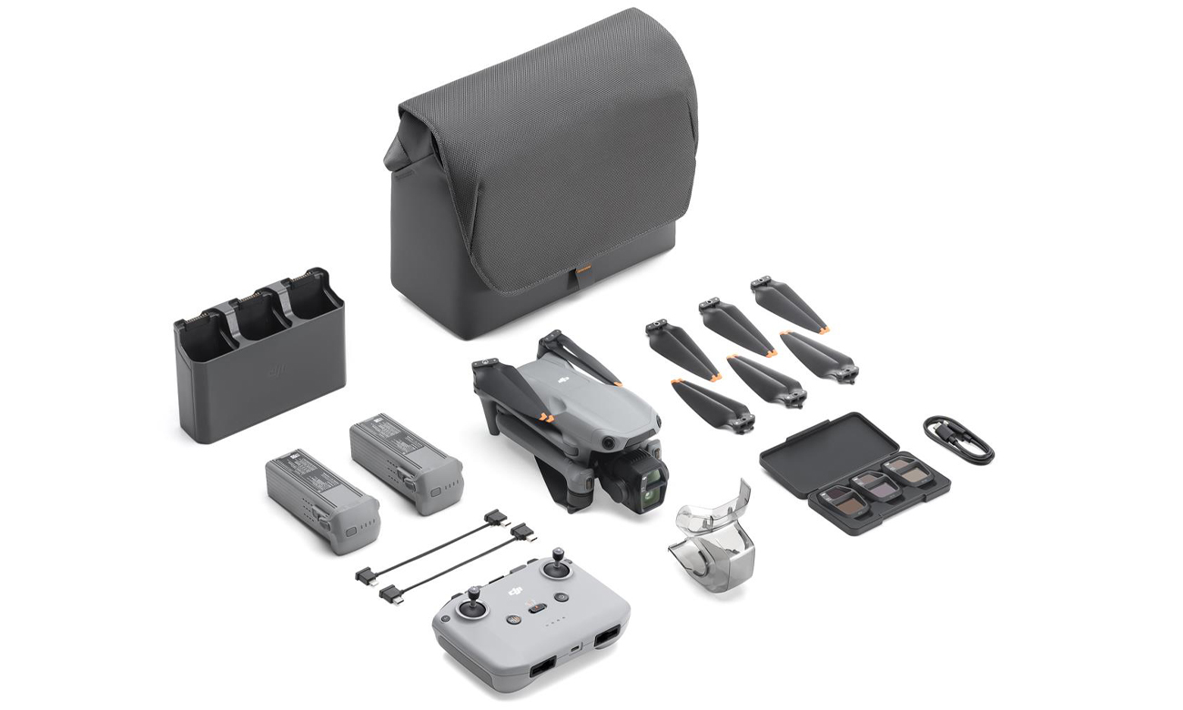 Lieferumfang des DJI Air 3S Fly More Combo Sets (RC-N3)