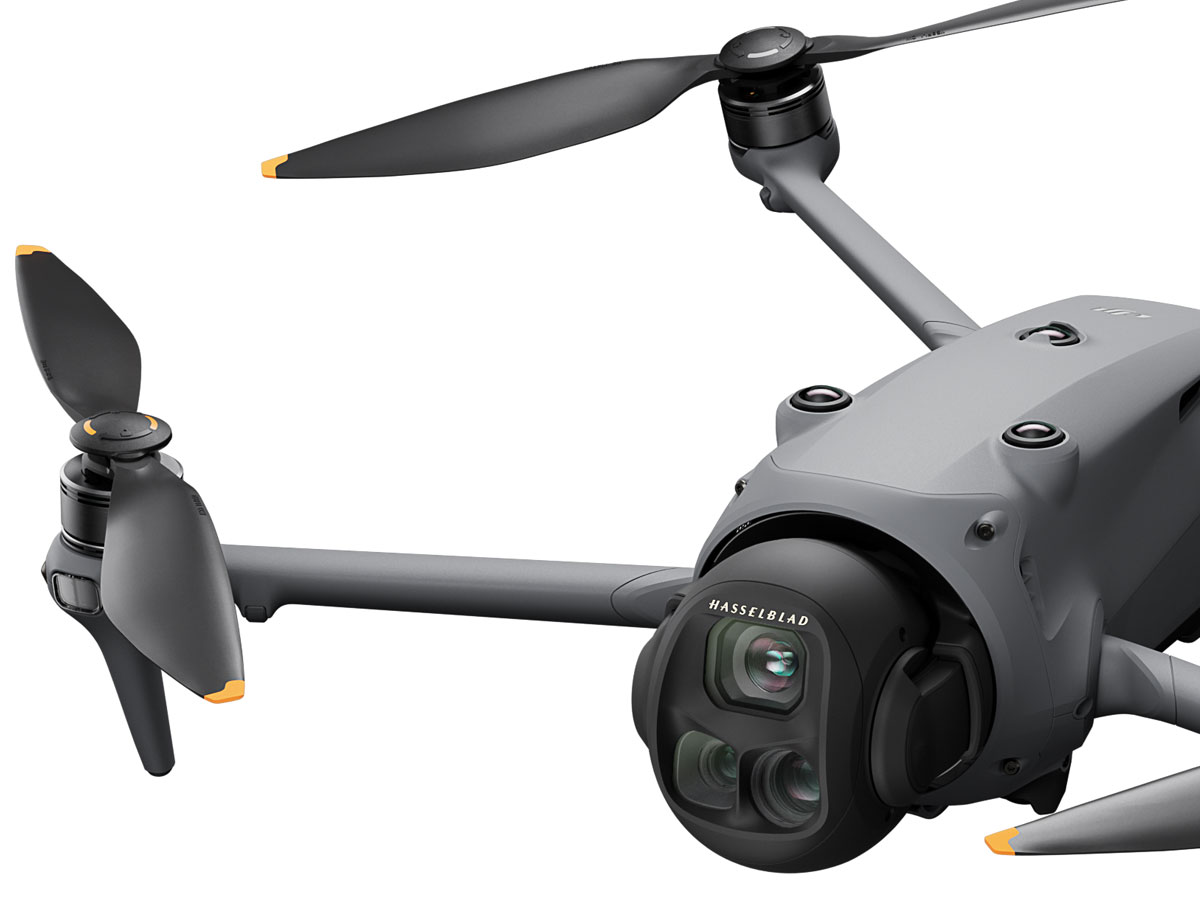 Drohne DJI Mavic 4 Pro - Nahaufnahme des Objektivs