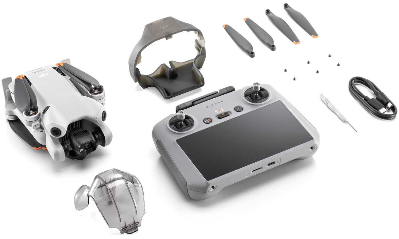 Dron DJI Mini 4 Pro z kontrolerem RC 2 - Zawartość zestawu