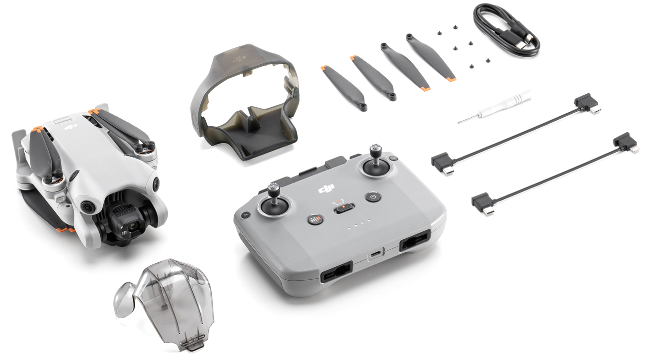 Dron DJI Mini 4 Pro z kontrolerem RC-N2 - Zawartość zestawu