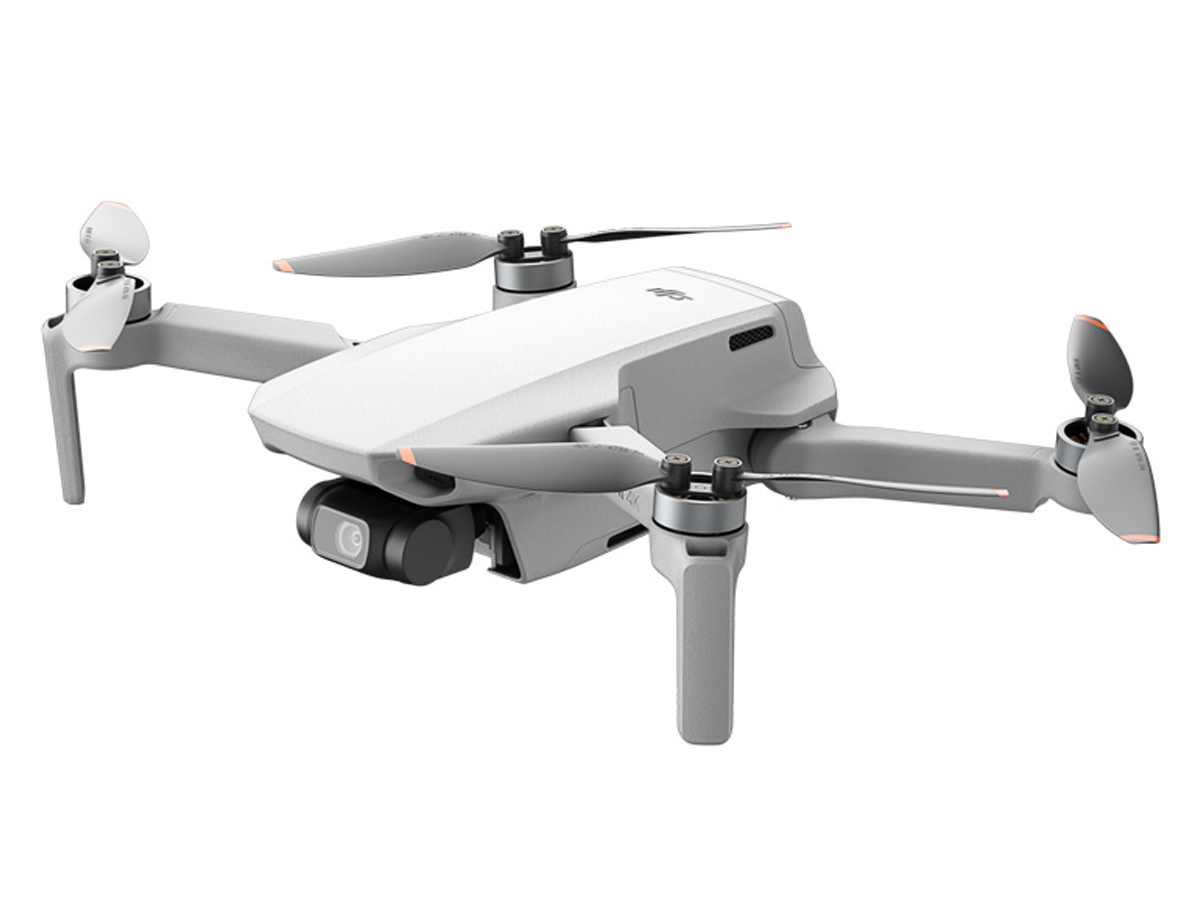 Dron DJI Mini 4K - Grafik mit Hintergrund und Text