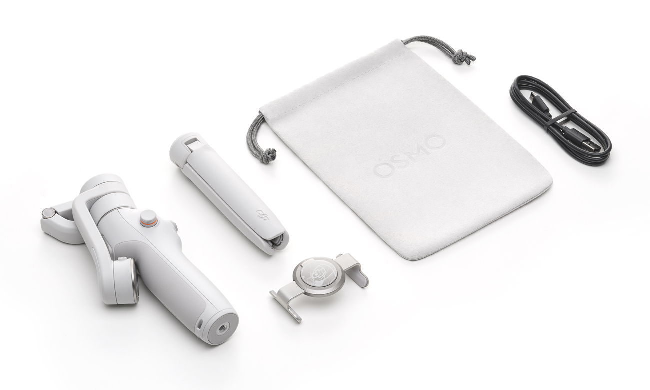 Gimbal DJI OM 6 Platinum Gray akcesoria