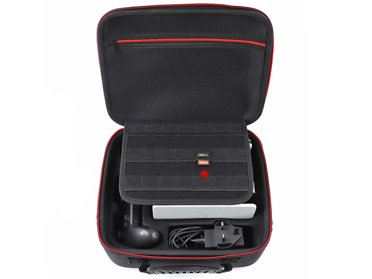 Dobe TNS-1898B Tasche für die Nintendo Switch Konsole - Ansicht des Inneren