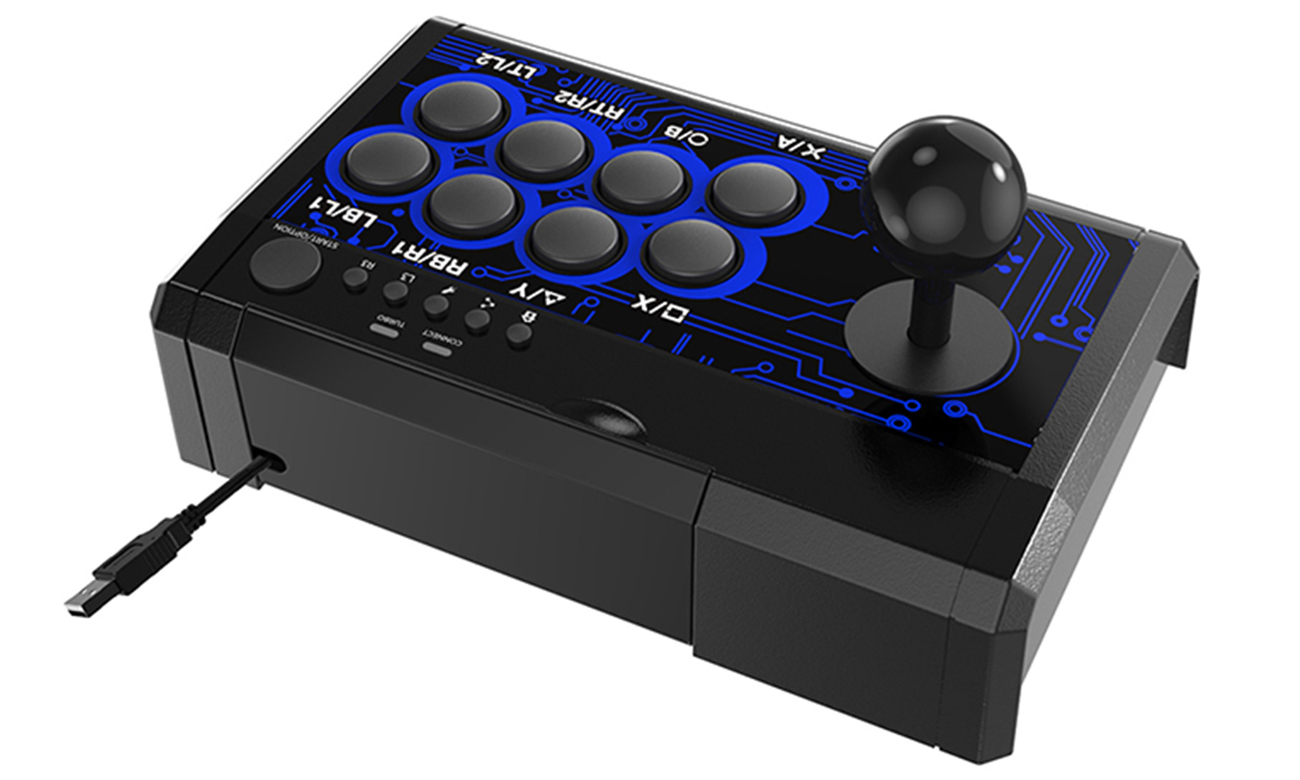 Universeller Arcade Stick Dobe TP4-1886 - Vorderansicht in Schrägperspektive