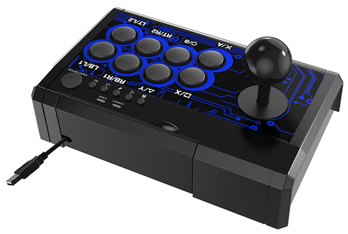 Universeller Arcade Stick Dobe TP4-1886 - Vorderansicht in Schrägperspektive
