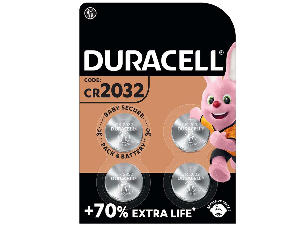 Duracell Lithium-Batterie CR2032 Blister 4 Stück