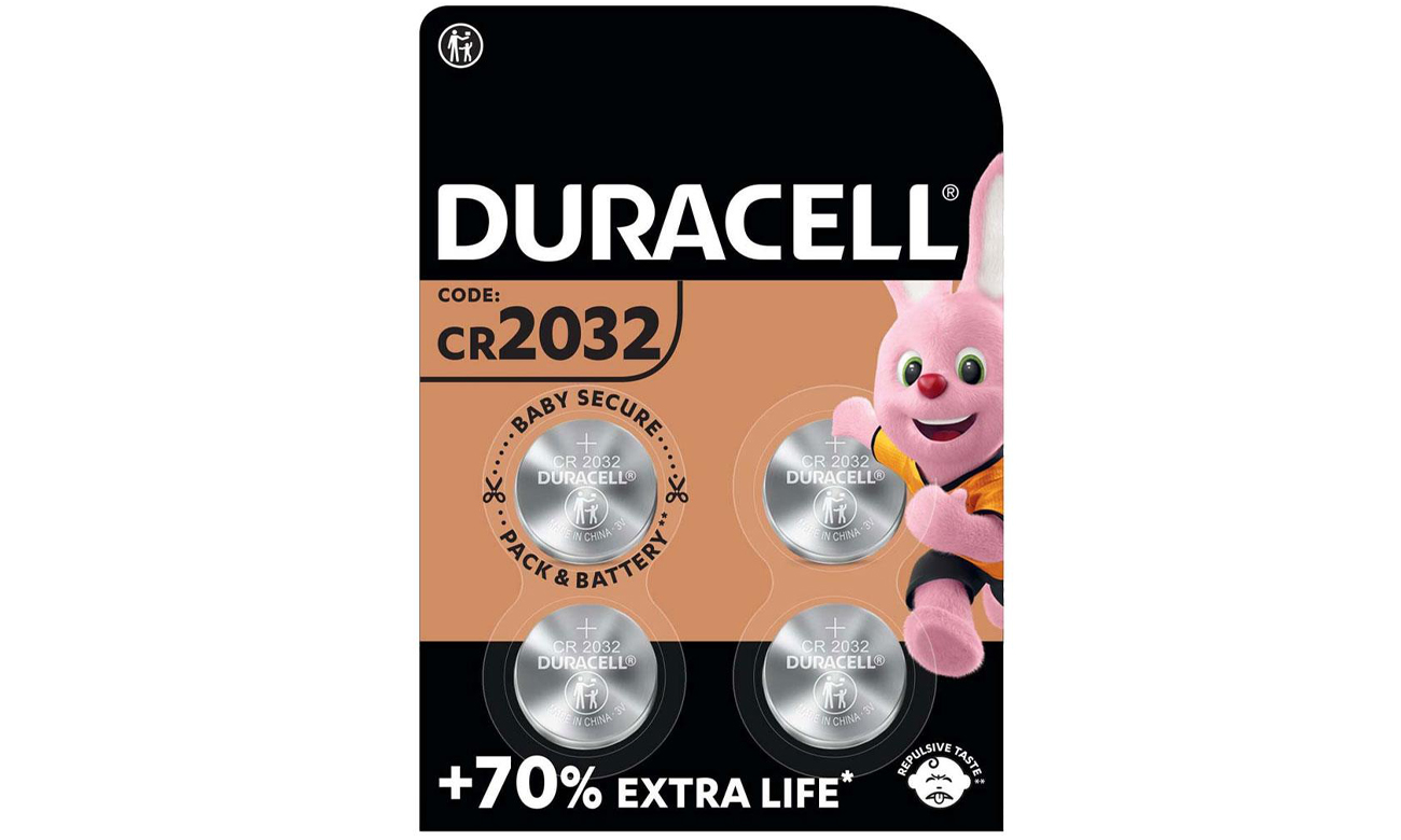 Duracell Lithium-Batterie CR2032 Blister 4 Stück