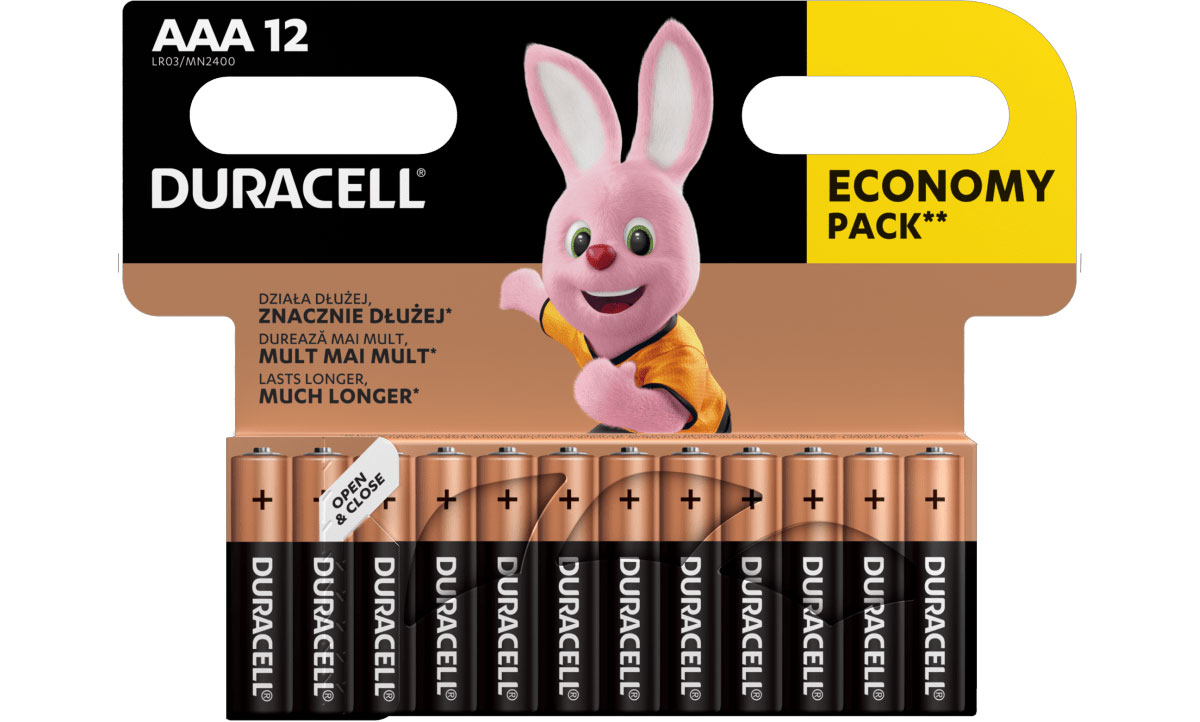 Duracell Basic AAA/LR3 Batterien 12 Stück Blister