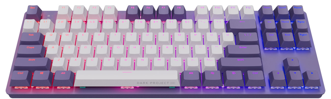 Gaming-Tastatur Dark Project KD87A Violet/White G3MS Sapphire