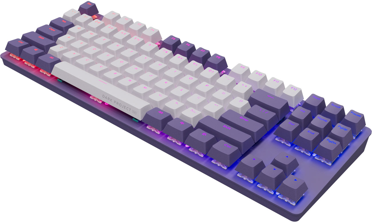 Gaming-Tastatur Dark Project KD87A Violet/White G3MS Sapphire