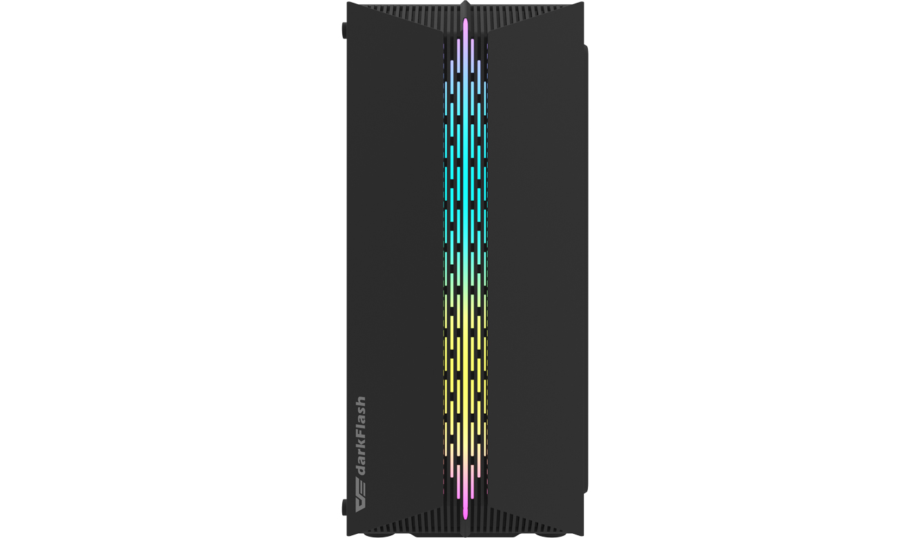 Computergehäuse DarkFlash DK151 LED Schwarz Frontpanel