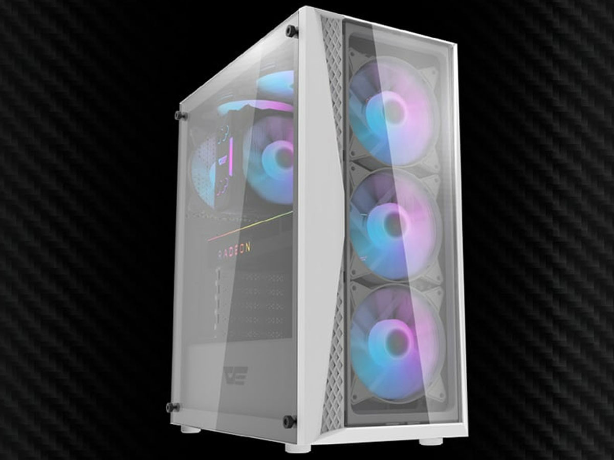 DarkFlash DK352 Plus Black&White Gehäuse + 4 ARGB Lüfter