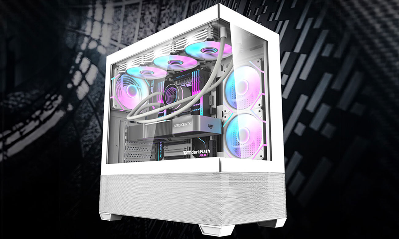 DarkFlash DS900 Air White + 6 Lüfter