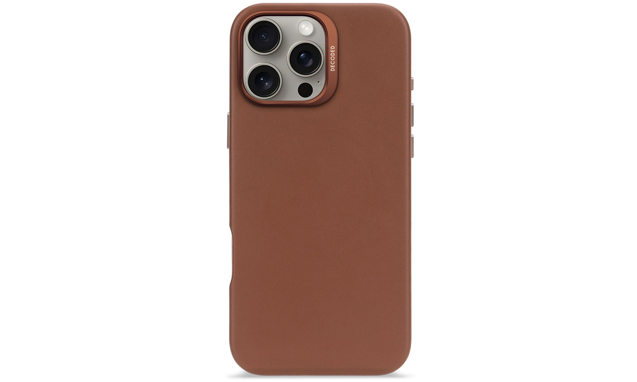 Decoded Leather Backcover für iPhone 16 Pro mit MagSafe tan