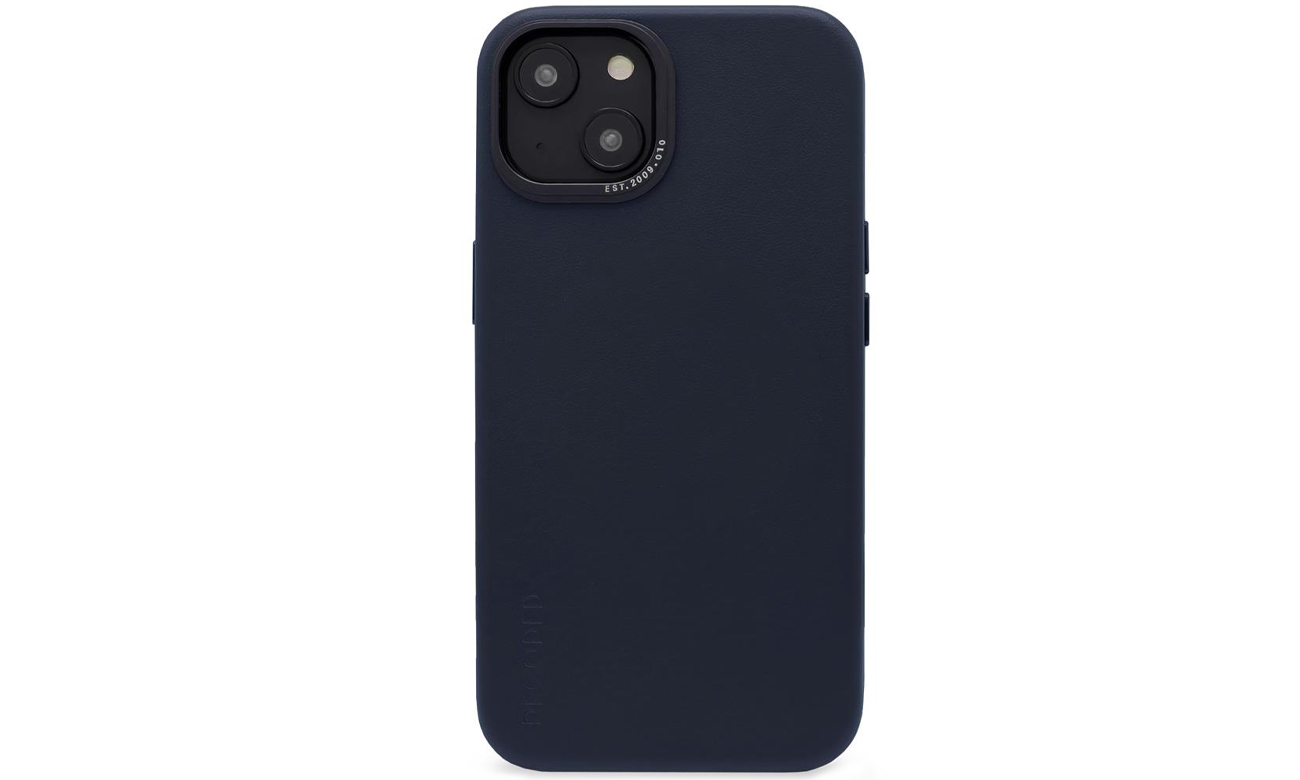 Etui Decoded Leather Back Cover für iPhone 14 Plus steel blue