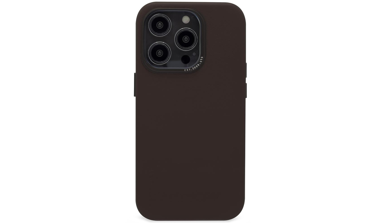 Etui Decoded Leather Back Cover für iPhone 14 Pro Max braun