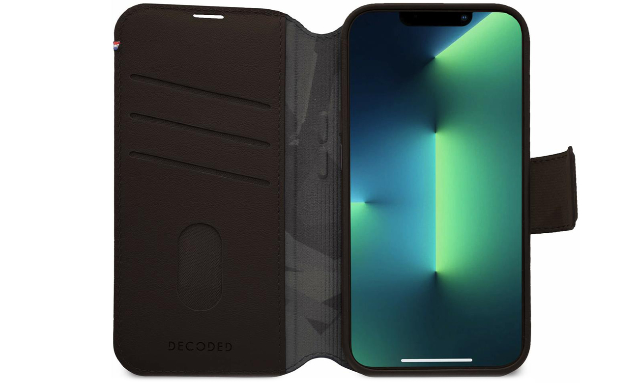 Etui Decoded Leather Detachable Wallet für iPhone 14 Pro Max braun