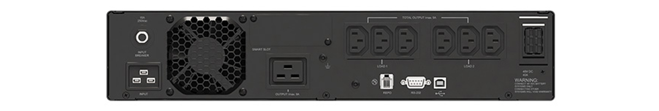 UPS Delta Electronics RT-2K 2000VA/1800W Online R2T Rückansicht