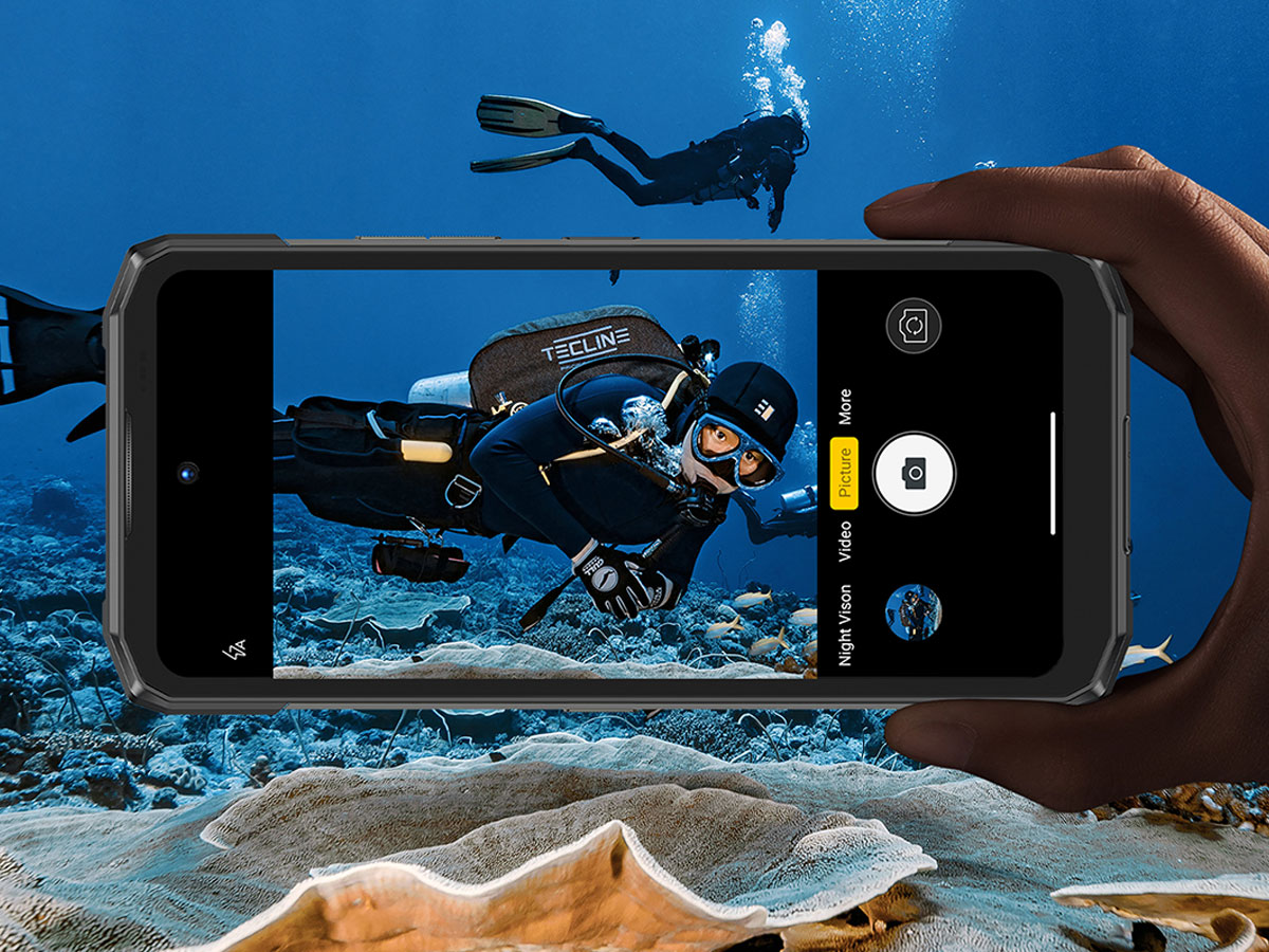 Smartphone Doogee Blade 20 Play 5G Silber Unterwasseraufnahme