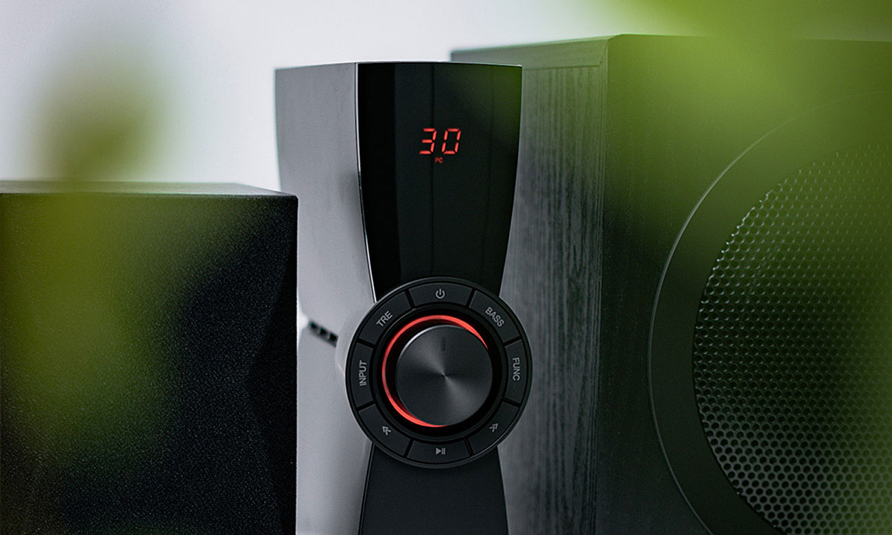 Edifier CX 7 schwarze Schnittstelle