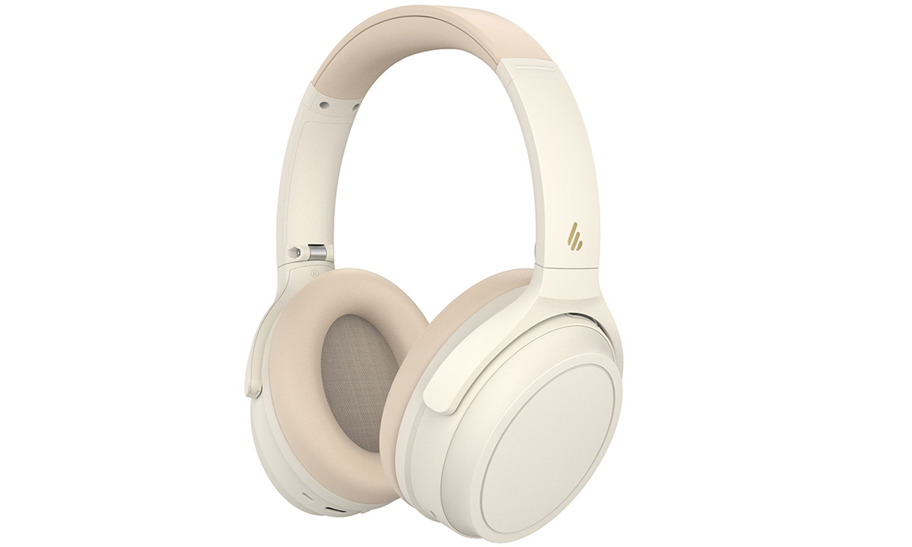 Słuchawki bezprzewodowe Edifier WH700NB Beżowe - Widok od przodu pod kątem