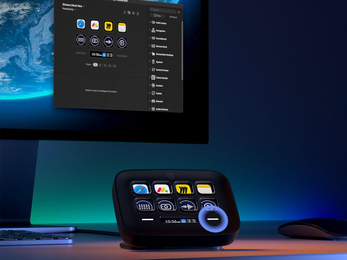 Elgato Stream Deck Neo Schwarz - Lifestyle-Grafik