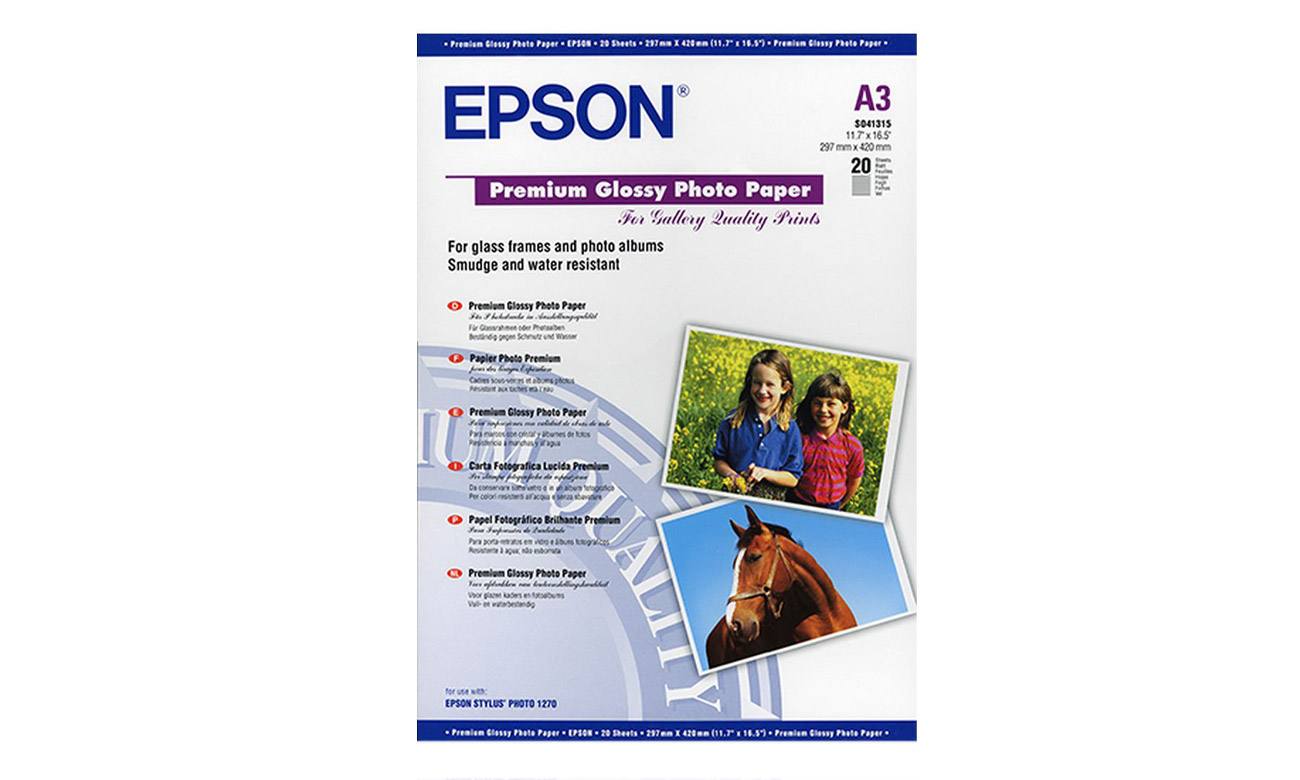 Epson Premium Glossy Fotopapier A3 255g/m² (20 Blatt)