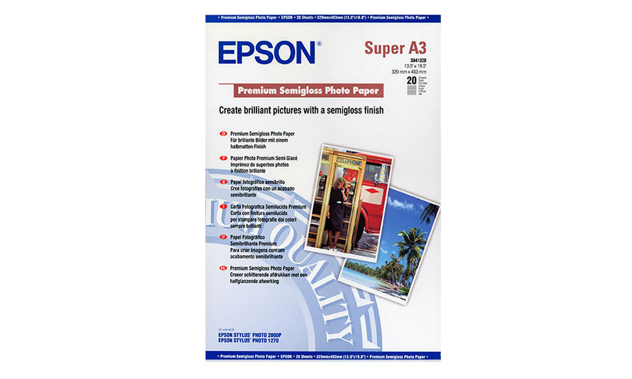 Epson Premium Semigloss Photo Paper A3+ 250g/m² (20 Blatt)