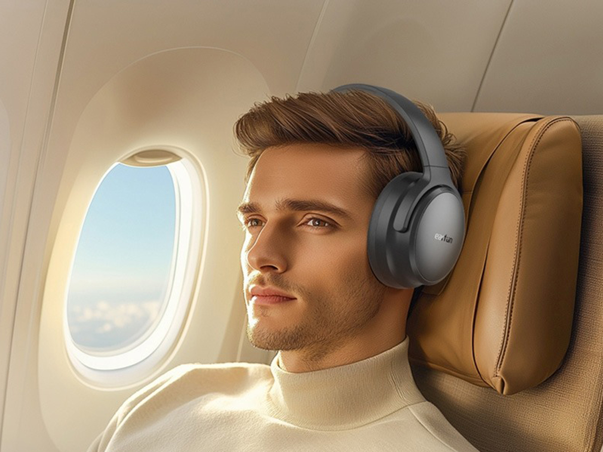 Drahtlose Kopfhörer EarFun Tune Pro Schwarz - Lifestyle-Grafik