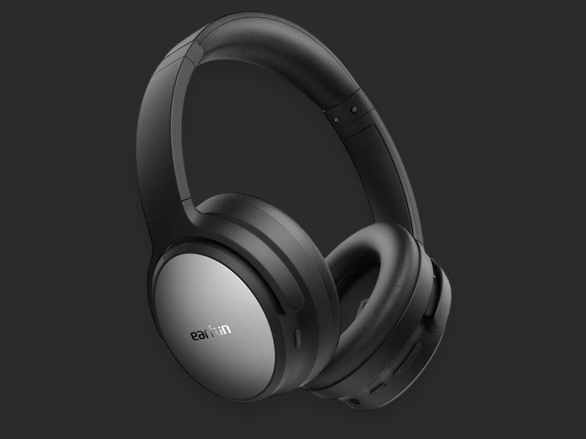 Drahtlose Kopfhörer EarFun Tune Pro Schwarz - Gesamtansicht, Grafik mit Hintergrund