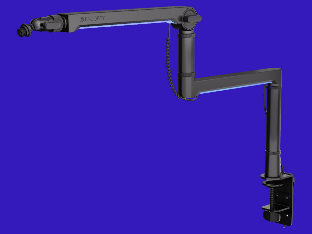 Mikrofonarm ENDORFY Broadcast Low Profile RGB Boom Arm - Höhenverstellung und Stabilität