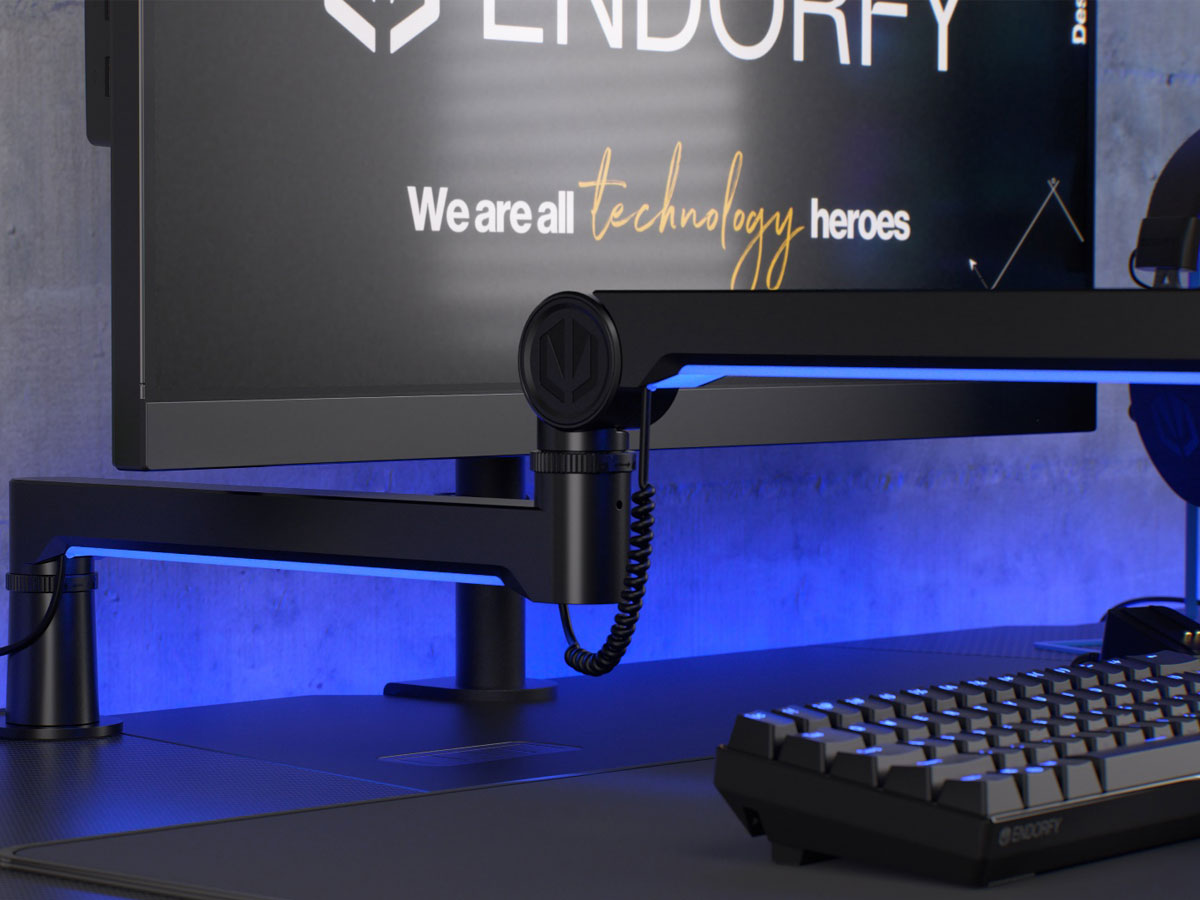Mikrofonarm ENDORFY Broadcast Low Profile RGB Boom Arm - Lifestyle-Grafik