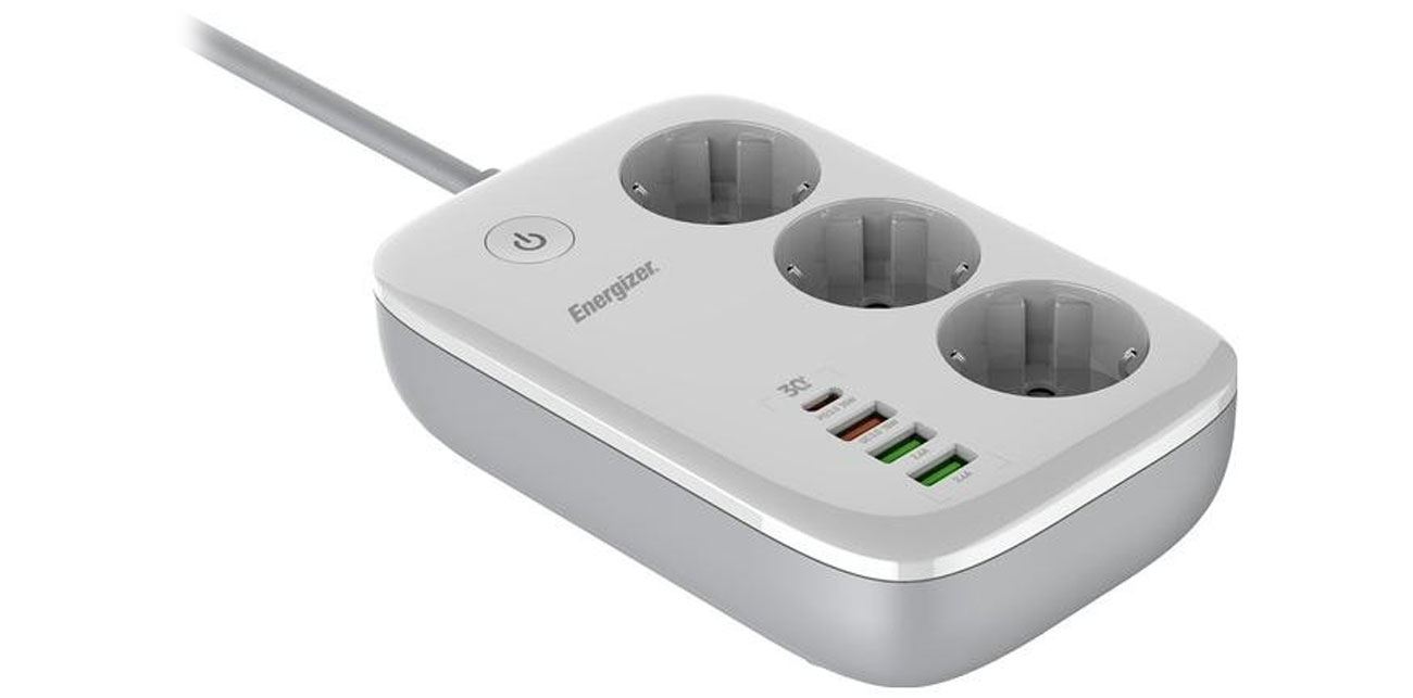 Energizer Steckdosenleiste mit WiFi und App-Steuerung, 3 Steckdosen