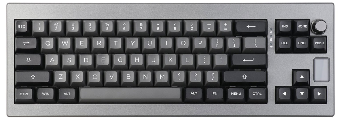 Tastatur Epomaker Shadow-X Flamingo Switch schwarz-silber
