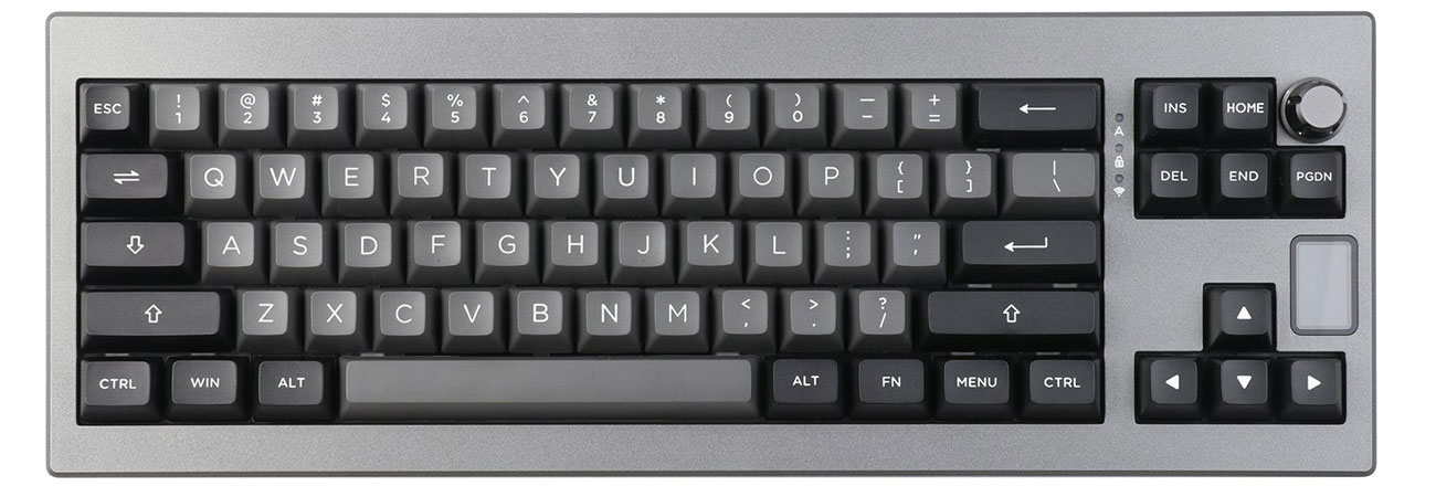 Tastatur Epomaker Shadow-X Flamingo Switch schwarz-silber