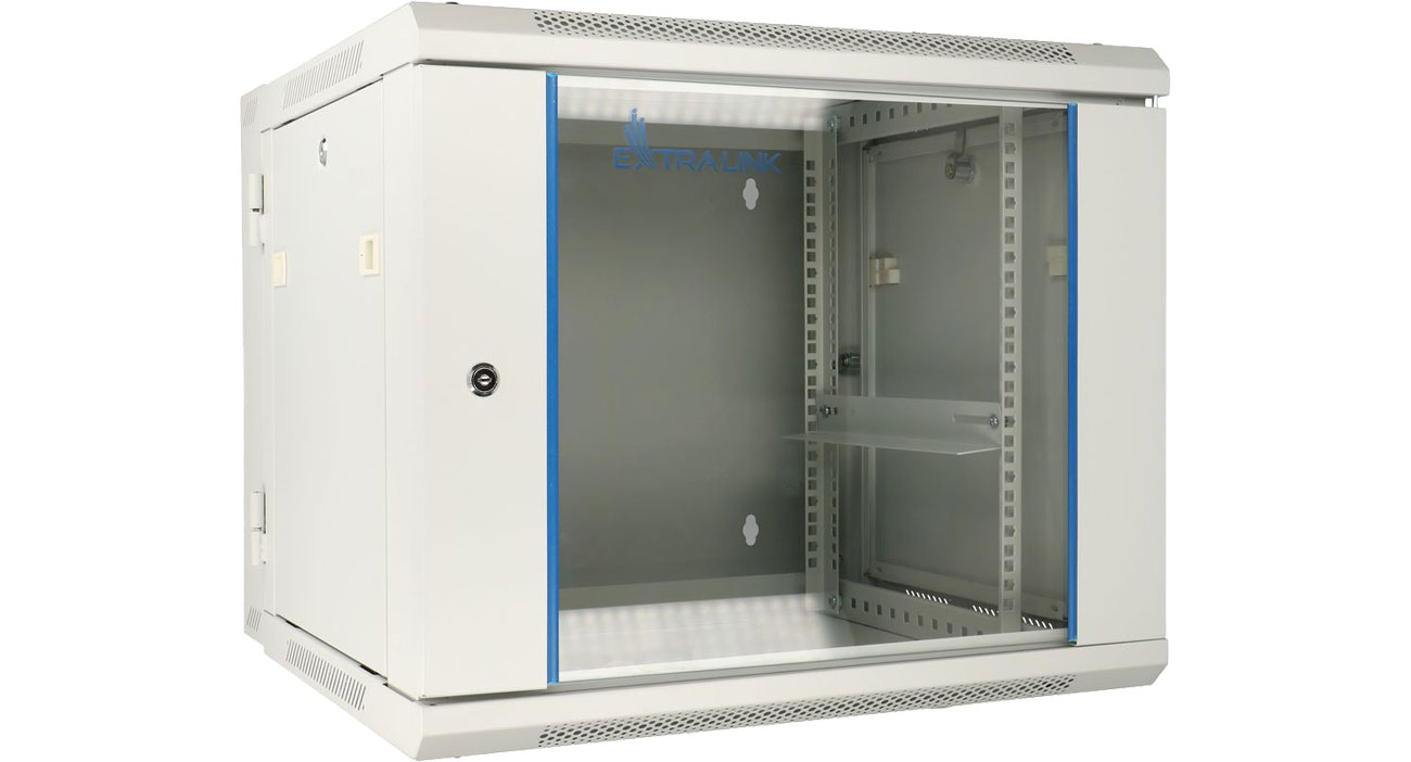 RACK-Schrank ExtraLink Wandmontage 19'' 12U 600x600mm zweisektional (grau) EX.12912