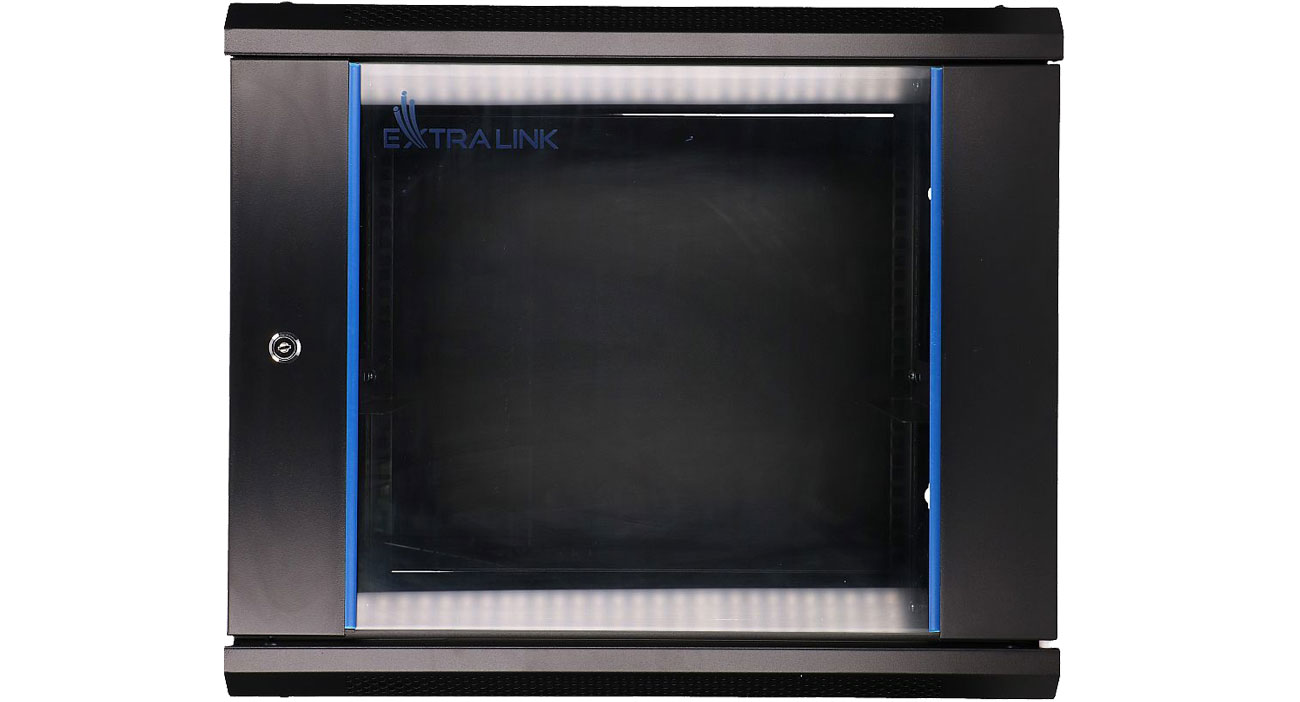 RACK-Schrank Wandmontage 19'' 9U 600x450mm (schwarz) EX.7249