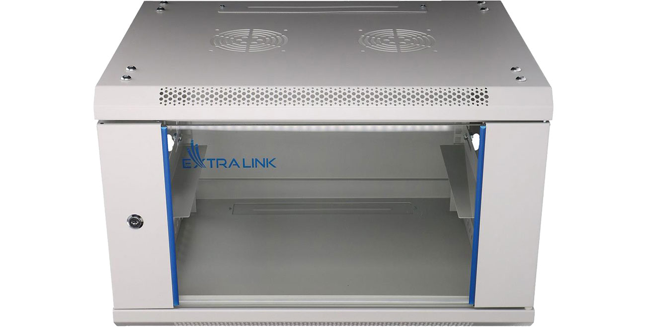 RACK-Schrank ExtraLink Wandmontage 19'' 6U 600x600mm grau EX.8567