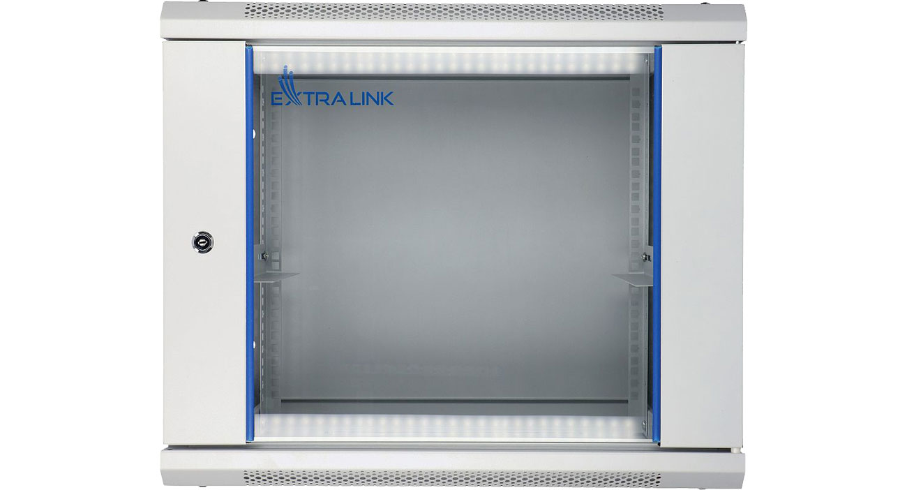 RACK-Schrank Wandmontage 19'' 9U 600x600mm (grau) EX.8581