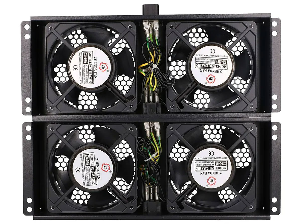 ExtraLink Ventilator für 19 Schränke 230V 350x320x50mm (schwarz)