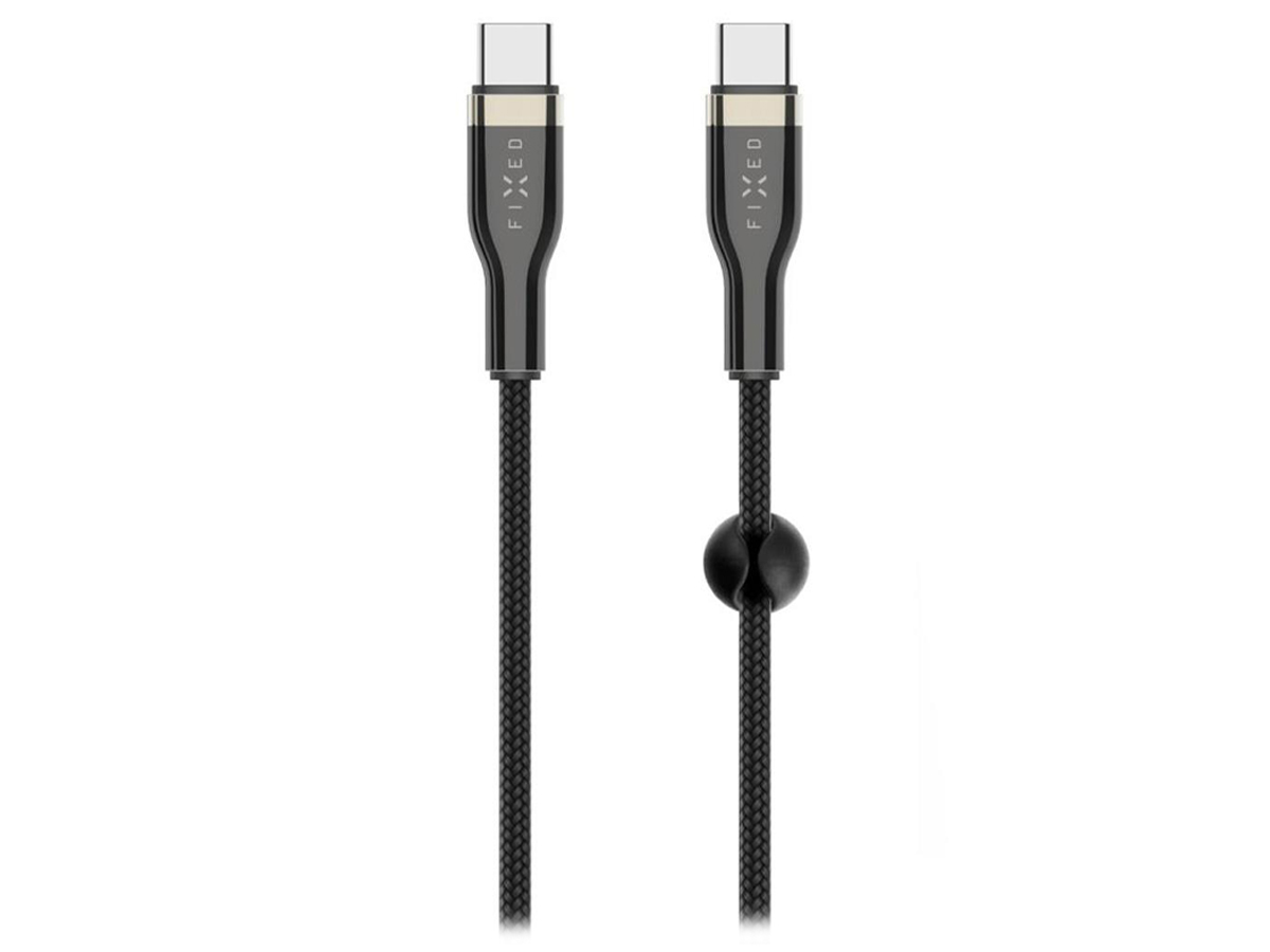 Geflochtenes Kabel FIXED USB-C/USB-C 2m 100W weiß