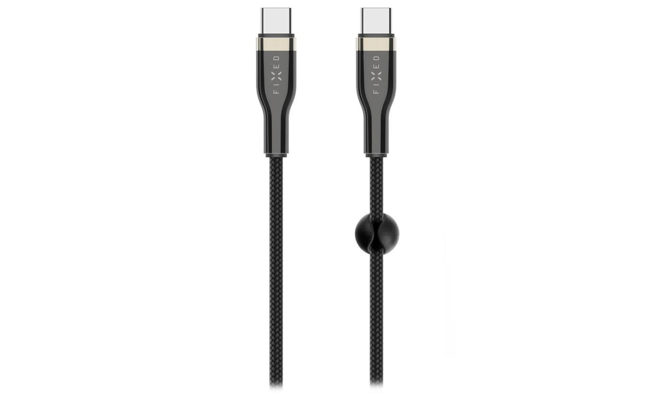 Geflochtenes Kabel FIXED USB-C/USB-C 2m 100W schwarz
