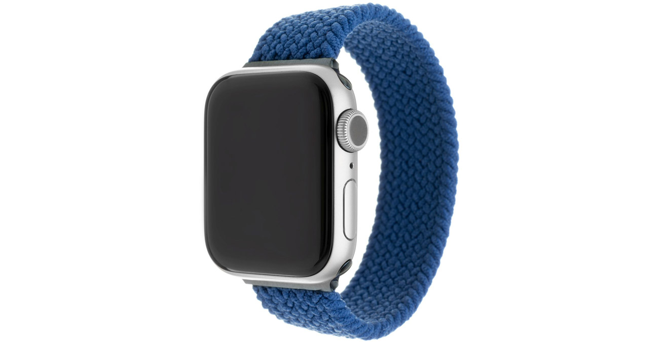 Pasek FIXED Elastic Nylon Strap do Apple Watch size XS blue