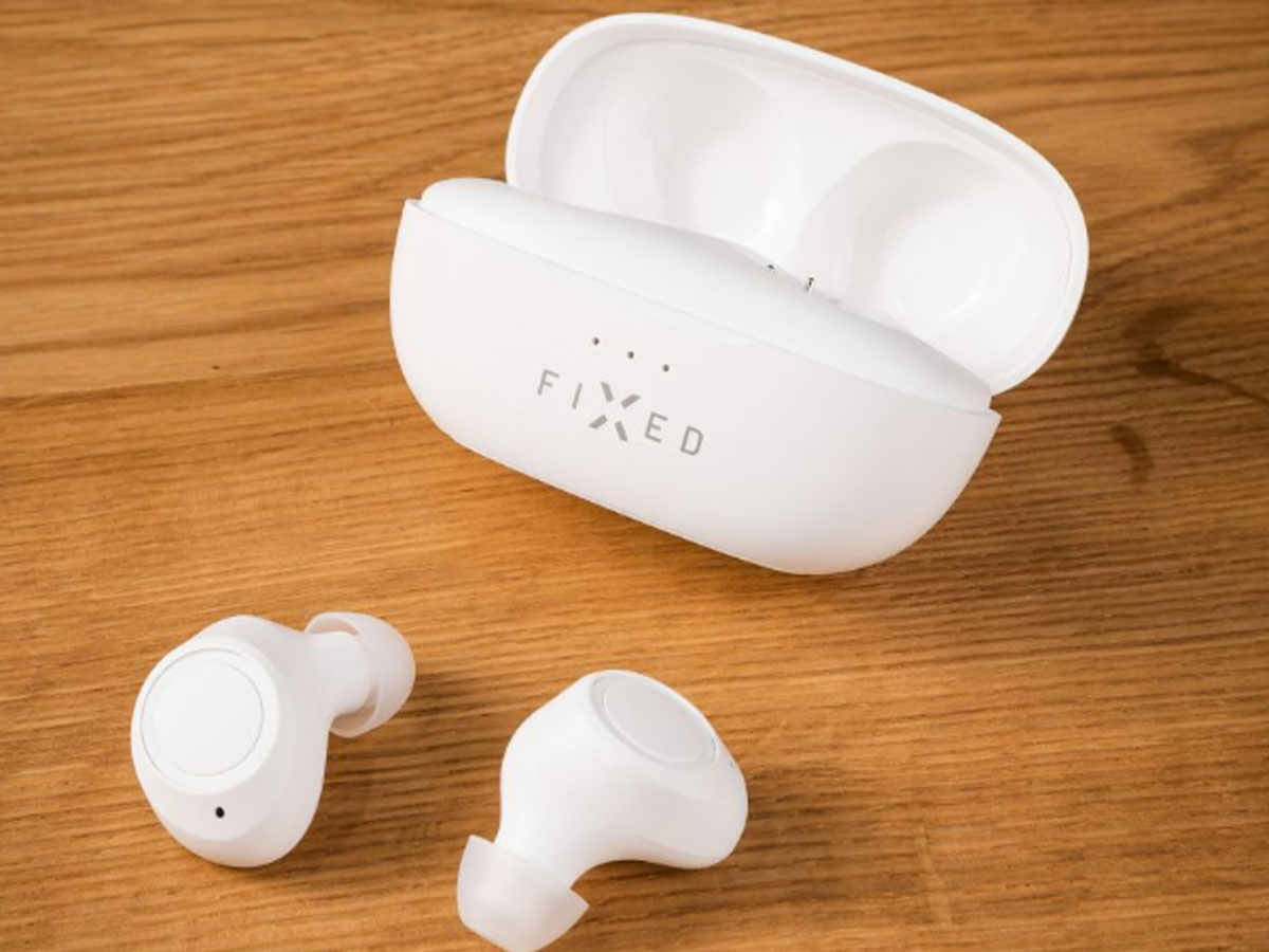 FIXED Buds kabellose Kopfhörer Weiß - Lifestyle-Grafik