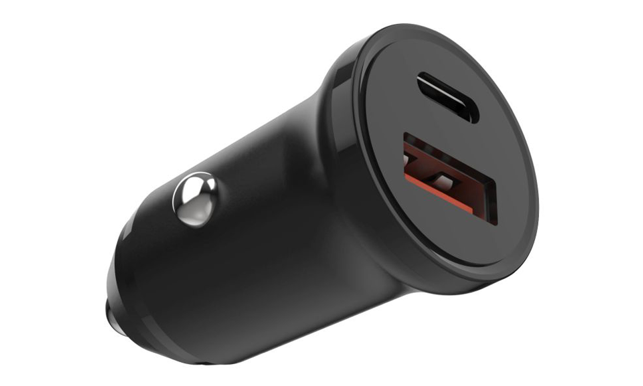 FIXED USB-C/USB Autoladegerät 20 W schwarz