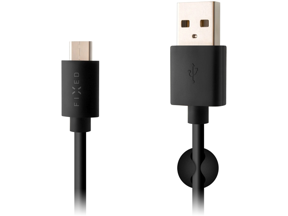 FIXED Kabel USB-A/USB-C 1 m schwarz