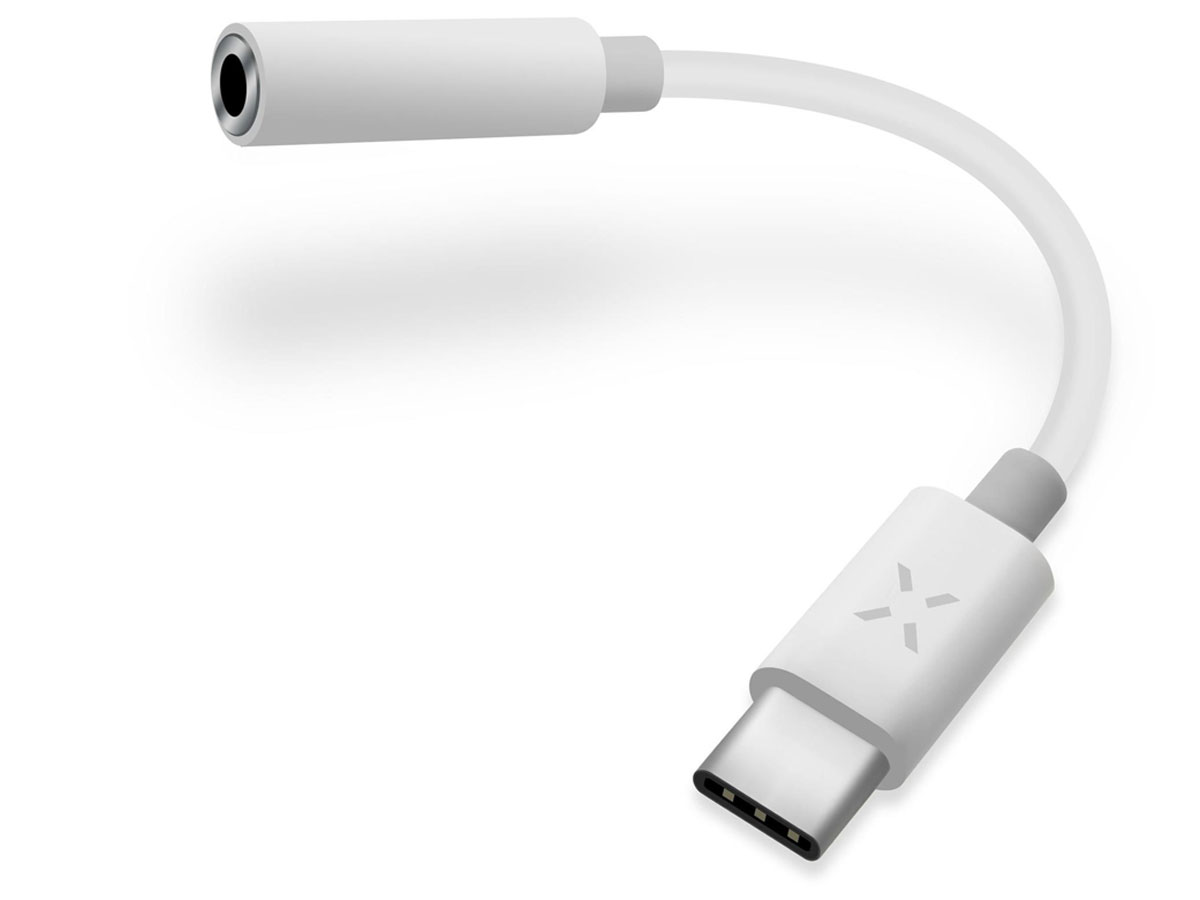 FIX ED Adapter USB-C - minijack 3.5 W biały