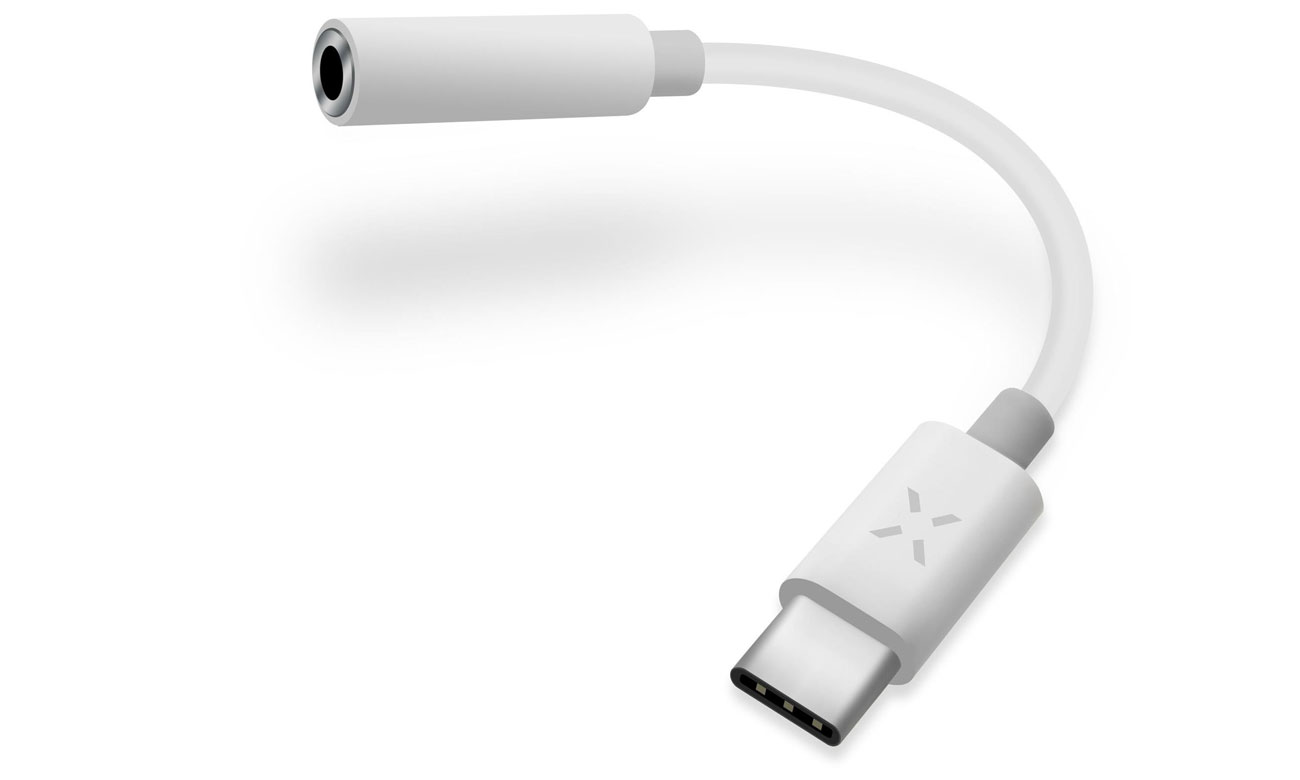 FIX ED Adapter USB-C - minijack 3.5 W biały