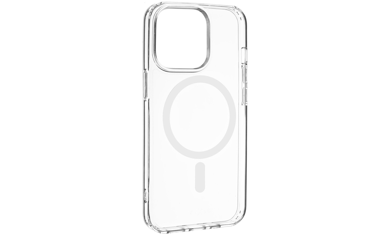 Etui FIXED MagPure für Apple iPhone 13 Pro Clear - Vorderansicht im Winkel