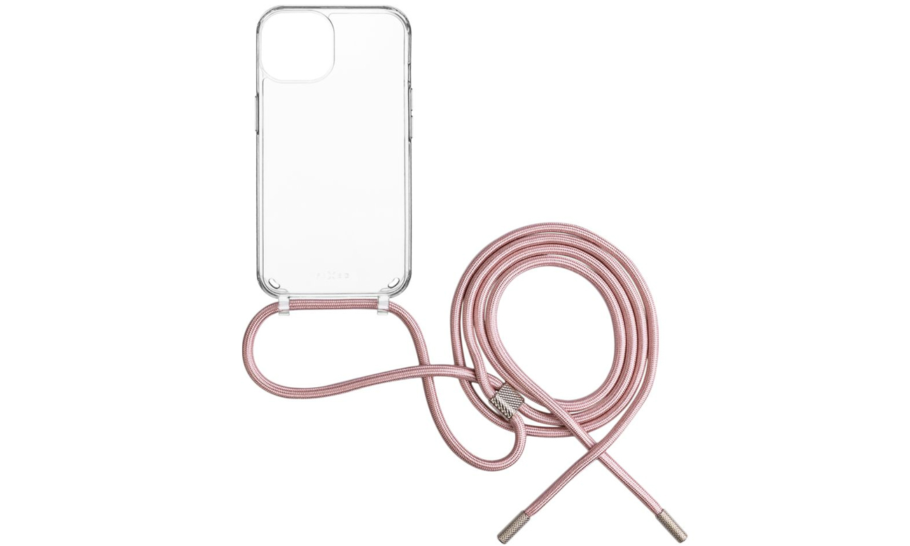 Etui FIXED Pure Neck für iPhone 15 pink